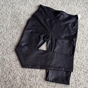 Shinestar 🆕 NWT Black Faux Leather Leggings Size L